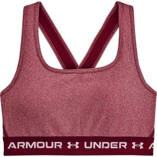 UA Crossback Mid Bra, Pitch Gray/Black
