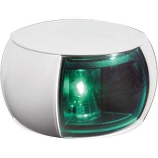 Styrbordslanterne for sidemontering Hella Naviled Compact, 0.9 W, 9 - 33 V, 112.5°, hvid plast/akryl, 71 x 53 x 33 mm, grøn, for både &lt;20 meter + lyskilde LED 0.9 W