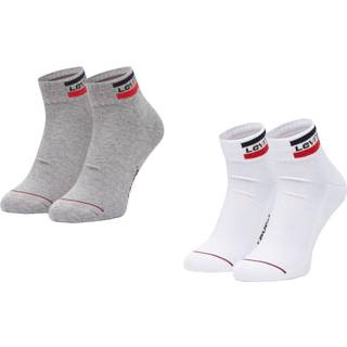 Levis 2-pak Sport Mid Cut Sock - White/Grey - Str 35/38