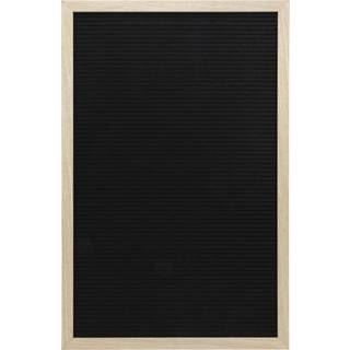 Securit bogstavtavle 40x60cm sort filt med teak ramme