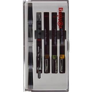 Rotring rOtring Isograph Junior Sæt 3x Tekniske kuglepenne | 0.20mm, 0.30mm, 0.50mm Fineliner kuglepenne + tilbehør