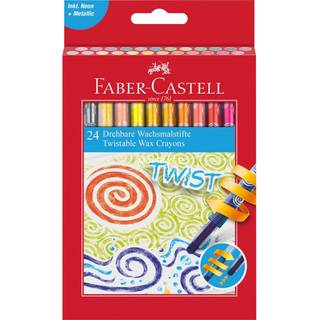 Faber Castell Wax crayon twistable cardboard box of 24