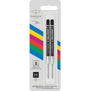 Parker Ballpoint Pen Refills | Medium spids | Sort QUINKflow-blæk | 2 Stk
