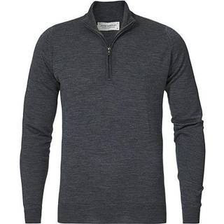 John Smedley Barrow Extra Fine Merino Half Zip Charcoal