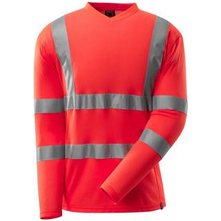 MASCOT SAFE CLASSIC T-shirt, langærmet, hi-vis rød - 2XL