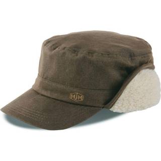 MJM Hats MJM Vinter Army Cap Brun Faux Suede med Øreflapper - S (56 cm)