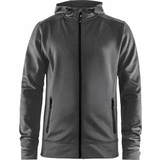 Craft - Noble Full Zip Hood Maend - Darkgrey Melange 4XL