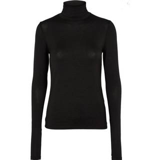 Joline T-Neck - Black L - 96% Tencel, 4% Elastane - T-shirts