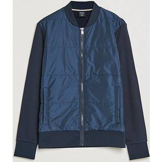 BOSS Black Herren Sweatjacke blau unifarben