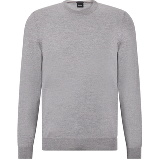 BOSS Black Herren Pullover grau unifarben