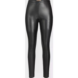 JXMegan Imiteret Skind Leggings - Sort