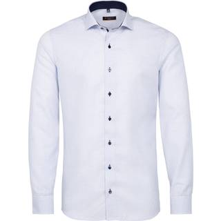 ETERNA Herren Hemd blau meliert Slim Fit