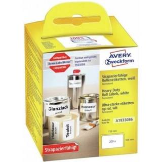 Avery A1933086 Holdbare polyester etiketter til etiketprinter 104x159mm 200stk