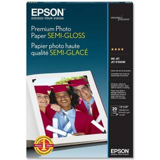 Epson Premium Photo Paper Semi-Gloss (13x19 tommer 20 ark) (S041327) Hvid