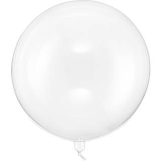 1 stk. Genbrugelig kugleballon transparent 45 cm – PE-materiale til luft eller helium
