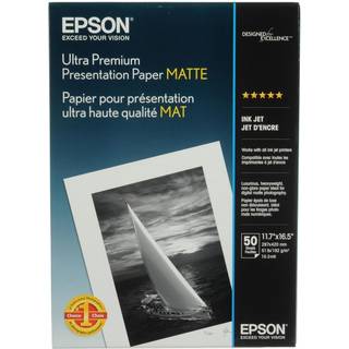 Epson Ultra Premium Matte Pr?sentationspapir 10 mil 11,75 x 16,5 White 50/Pack