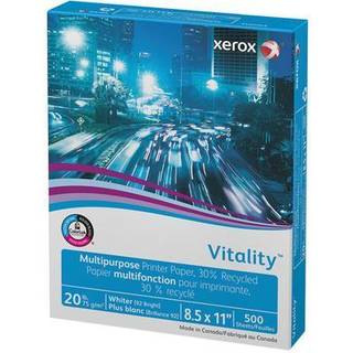 Xerox vitalitet 30% genanvendt multifunktionspapir 92 Lys 20 lb Bindv?gt 8,5 x 11 Hvid 500/REAM