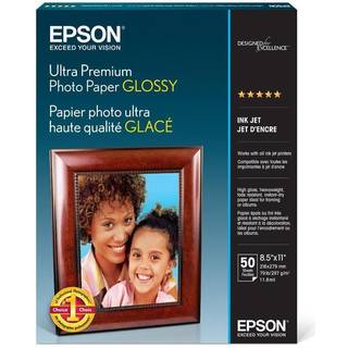 Epson Ultra Premium Gloss Photo Paper 11,8 mil 8,5 x 11 Bright White 50/Pack