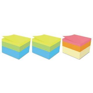 Post-It 20513pk Mini Cubes 2 x 2 Canary Yellow/Green Wave 400-ark 3/pakke