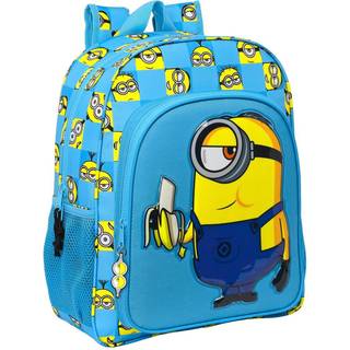 Skoletaske Minions Minionstatic Blå (32 x 38 x 12 cm)