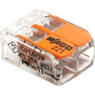 Wago Samlemuffe 2x0,2-4 mm² transparent, serie 221
