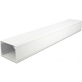 DeLOCK selvklæbende plast kabelkanaler, hvid (1 meter) | 83x54 mm. | PRIS-MATCH