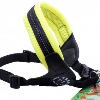 Tre Ponti Justerbar Sele Med Spænde - Mesh / Neongul / 1½. Fra 3 - 4 kg