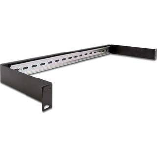 Delock 19″ DIN rail Panel 1U - Sort
