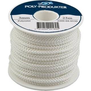 Lina polyester 3mmx25m vit