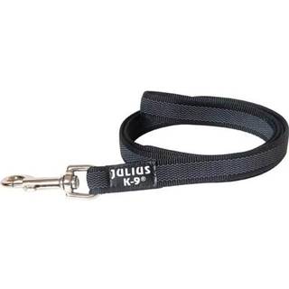 Julius-K9 C&G - Super-grip leash black/grey 20mm/1.0m with handle