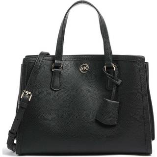 MK Chantal Medium Pebbled Leather Satchel - Black - Michael Kors - ONE SIZE