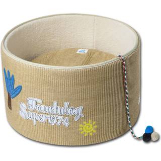 Touchcat claw-ver rede afrundet ridse kattebed med teaser leget?j en st?rrelse khaki