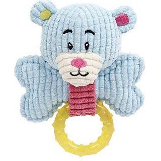 Pet Life 'Paci-Plush' Plush Squeaking and Rubber Tandething Nyfødte Puppy Dog Legetøj (D0102HAXIEA.)
