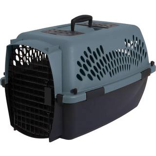 Aspen Pet Porter Heavy-Duty Pet Carrier Storm Grey and Black