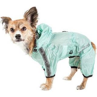 Hund Helios Torrential Shield Vandt?t og justerbar fuld krop Hund Regnfrakke MD Green