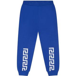 Versace Kids Logo cotton-blend flared pants - black - Y 4