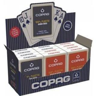 Copag 100% Plastic Poker 2 Corner Jumbo, Rød