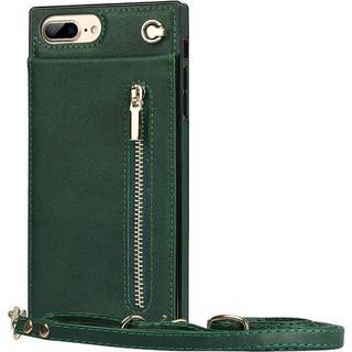 Zipper halskæde etui Apple iPhone 8 Plus - Grøn