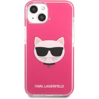 Karl Lagerfeld Choupette cover til iPhone 13 - fuchsia