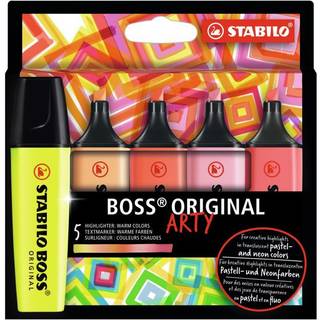 STABILO ARTY BOSS, sæt med 5 farver, Warm colors