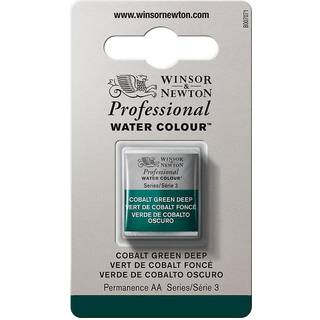 Winsor & Newton Professional akvarelfarve half pan Cobalt Green Deep 185