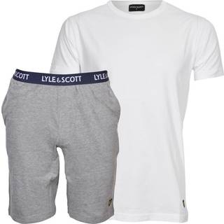 Lyle & Scott Lyle & Scott Grey/White 100% Cotton Charlie Lounge Set