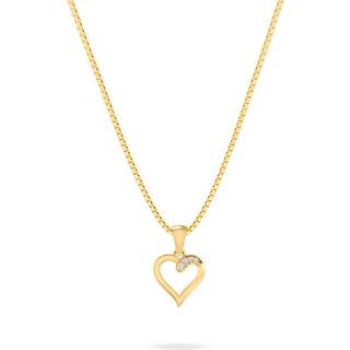 Smykkekæden Vedhæng i 14 Karat Guld med Diamant 0,015 Carat W/SI