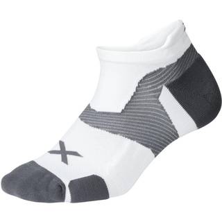 2XU Vectr Light Cushion No Show Sock White/Grey, XL