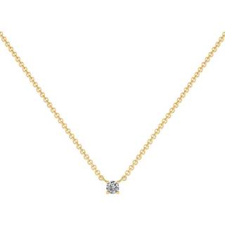 Diva 18 Karat Guld Halskæde med Diamant 0,20 Carat TW/SI