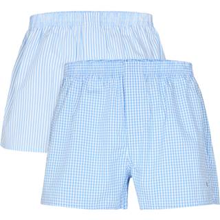 BOSS 2pak pyjamasshorts i lyseblå til herre