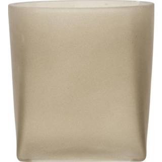 House Doctor Made Candleholder 12 Cm Light Brown - Lysestager Glas Lysebrun - 202100581