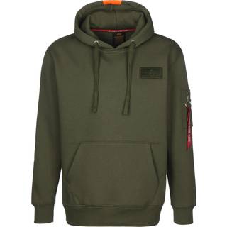 ALPHA INDUSTRIES Herren Hoodie rot unifarben