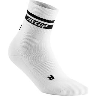 CEP 80&#39;s Mid Cut Compression Socks Black/ White M - White - M