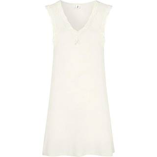 Damella Bamboo Plain Short Sleeve Nightdress - Light grey - Medium